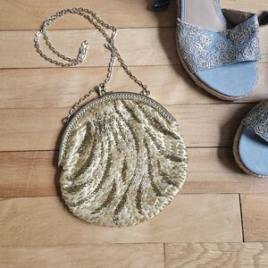 Vintage Fine Arts Gold Sequin Clutch